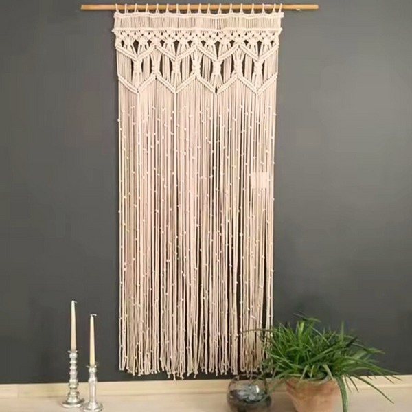 Macrame Door Curtains - Macrame Valance Boho Home Decor