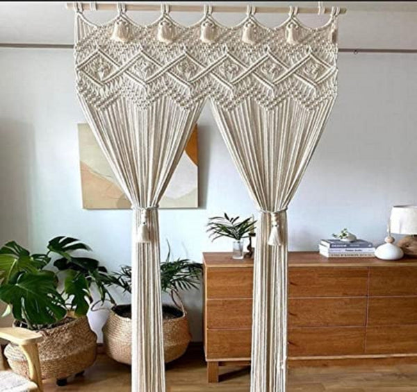 Macrame Curtains - Door Window Custom Size Curtains