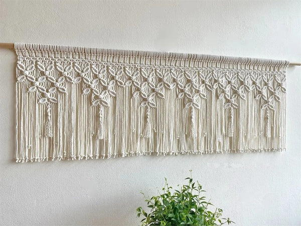 Handmade Macramé Valance – Boho Window or Door Hanging