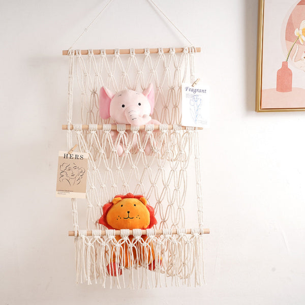 Macrame Toy Hammock - Nursery Decor