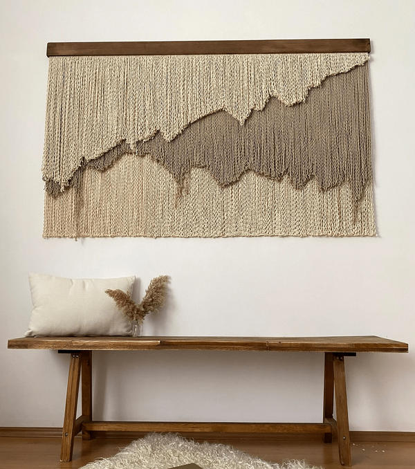 Handmade Fiber Art - CURLY HILLS