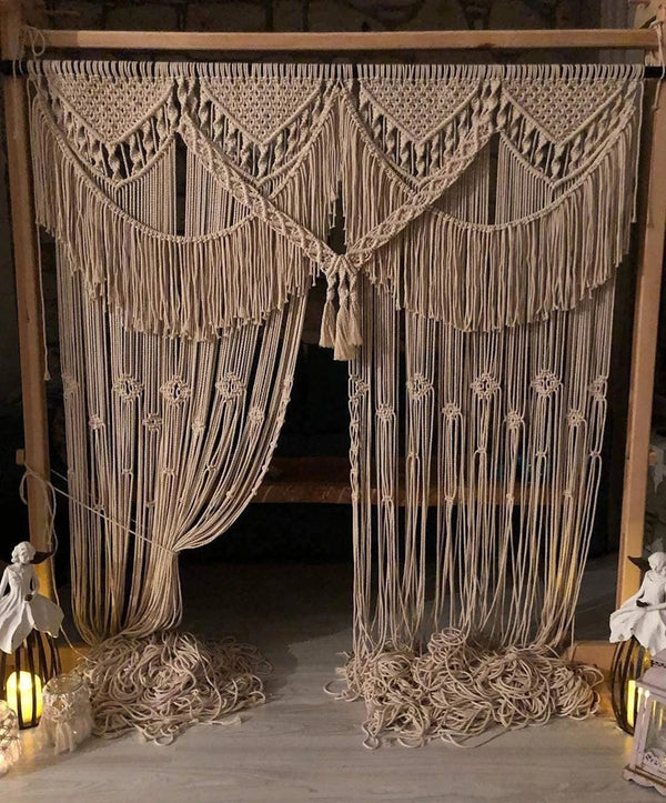 Handmade Macramé Wedding Backdrop Curtain