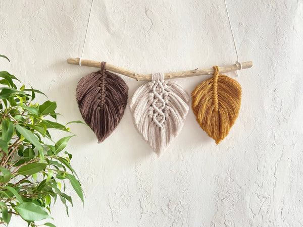 Macramé Leaf Wall Hanging – Boho Home Decor