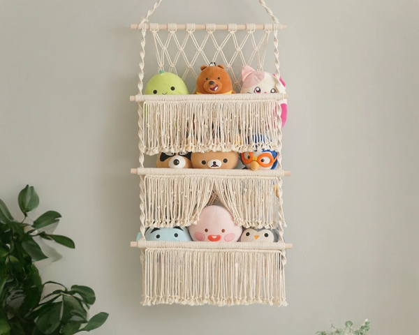 Macrame Toy Hammock - Nursery Decor