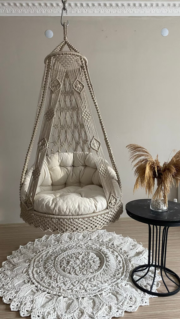 Macrame Swing Chair - Macrame Hammock Chair | Home Decor