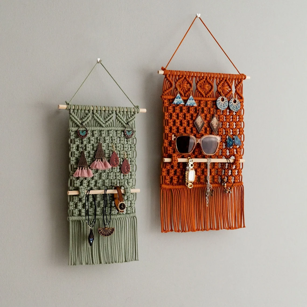 Macrame Jewelry Storage, Jewelry Organization, Earring Hanger